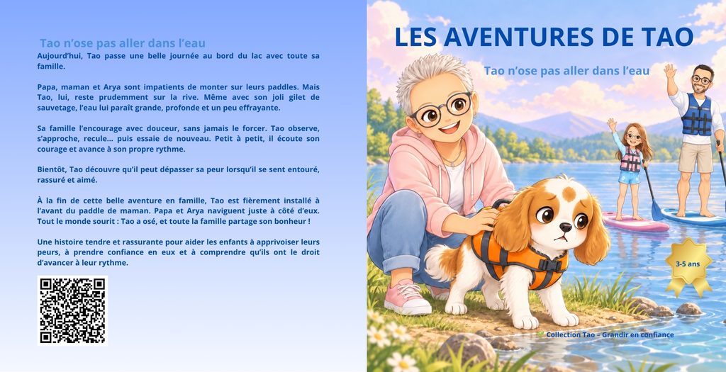 Tao n’ose pas aller dans l’eau, prochaine aventure pour les enfants de 3 à 5 ans